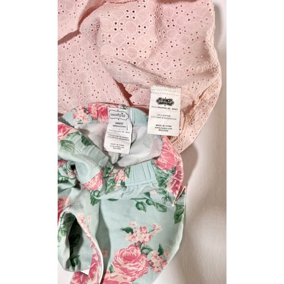 Mud Pie SET Toddler Girl TWO Outfits Pink Blue Flowers Gingham 24 Months/2T EUC - Picture 8 of 9
